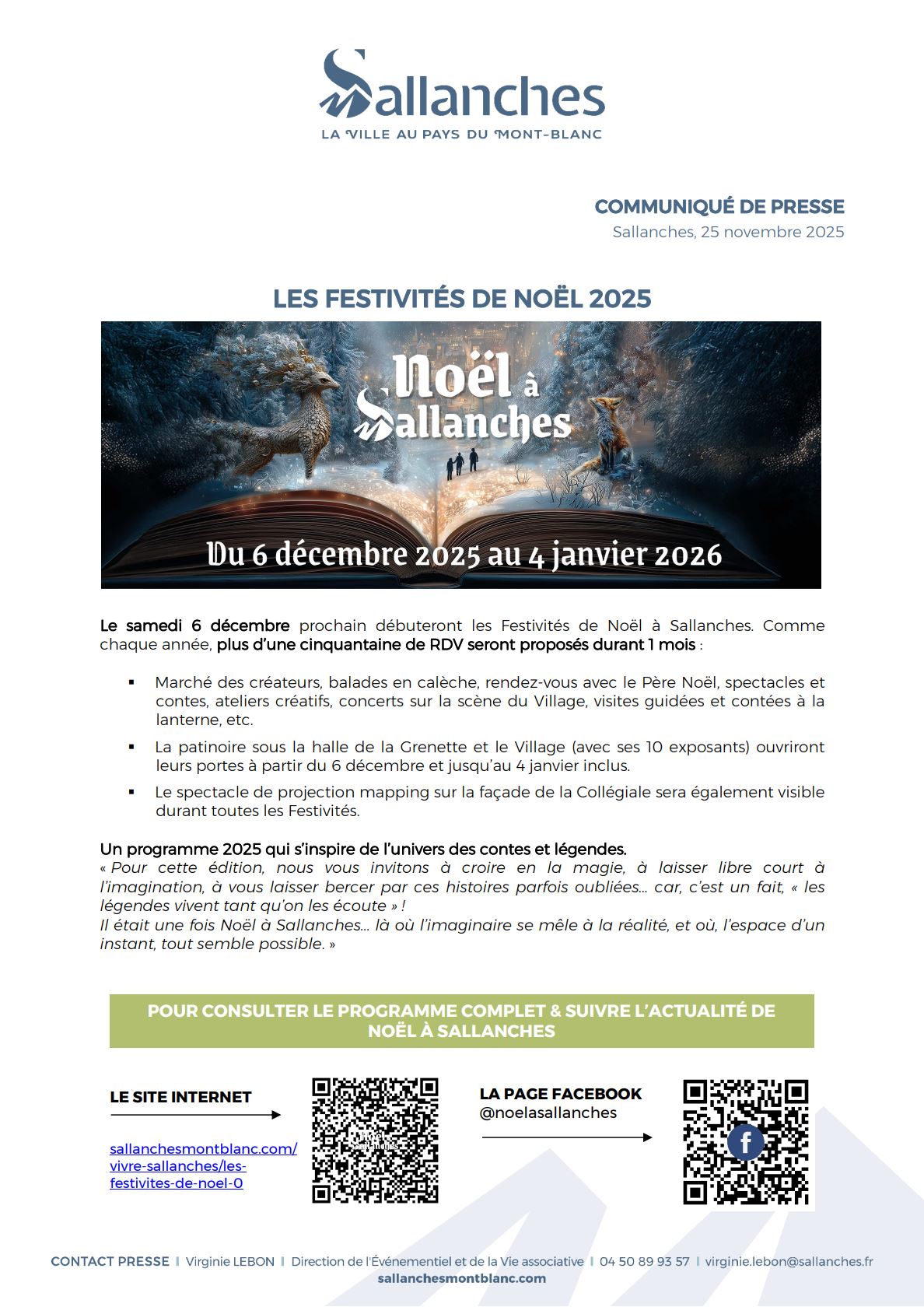FESTIVITÉS DE NOËL 2025-26
